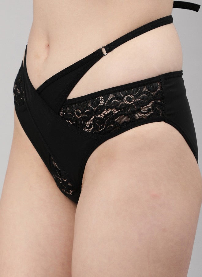 CUKOO Women Black Mid-Rise Bikini Briefs BP21-014 - Image 5